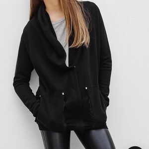 Wilfred Free Rousseau Cocoon Cardigan Sweater Black Aritzia